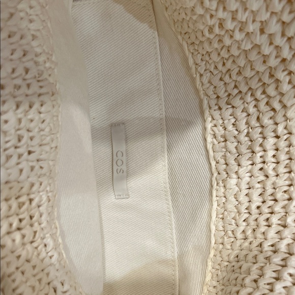 Woven Cream Tote Bag with Built-In Handles - Picture 7 of 7